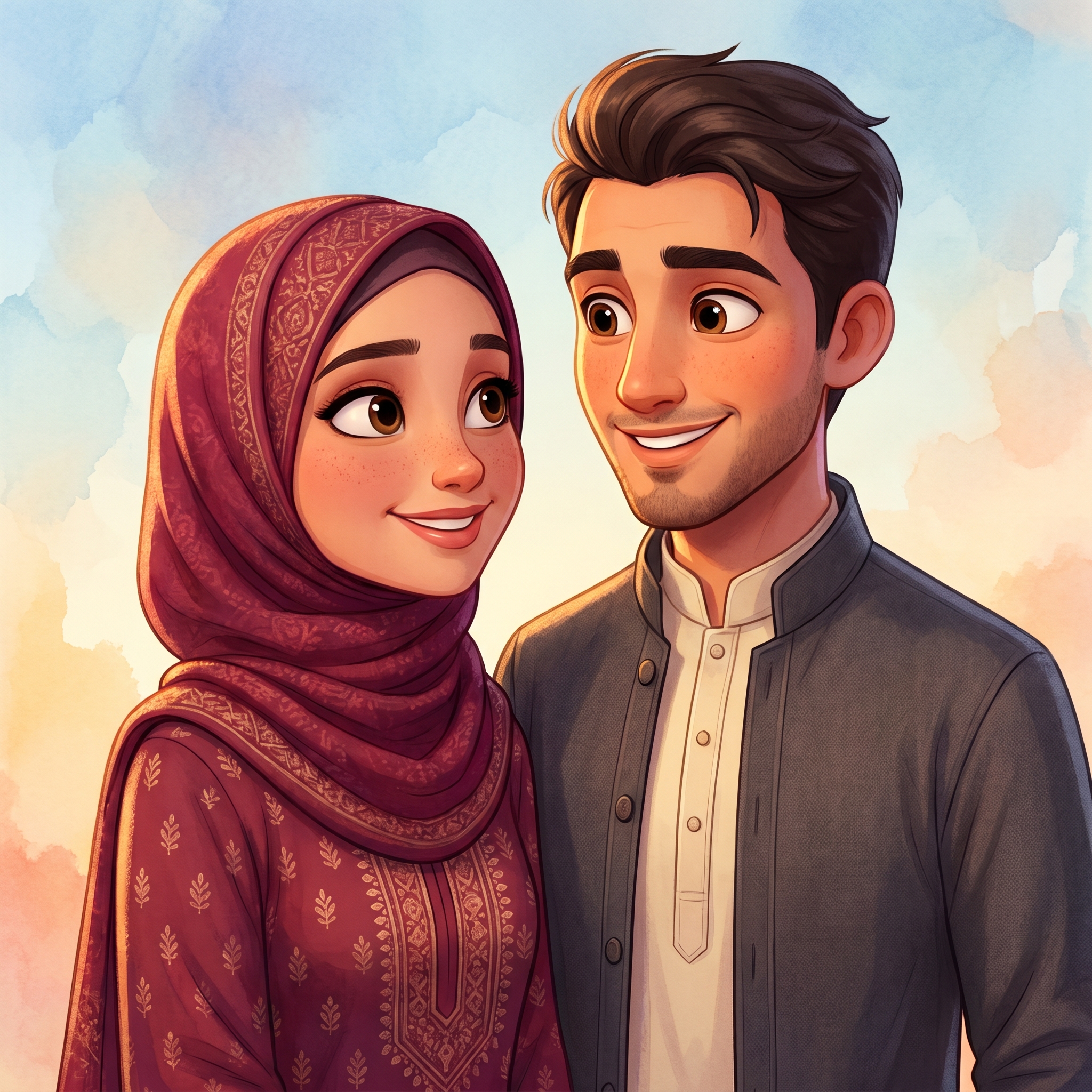 Cute Muslim Couple